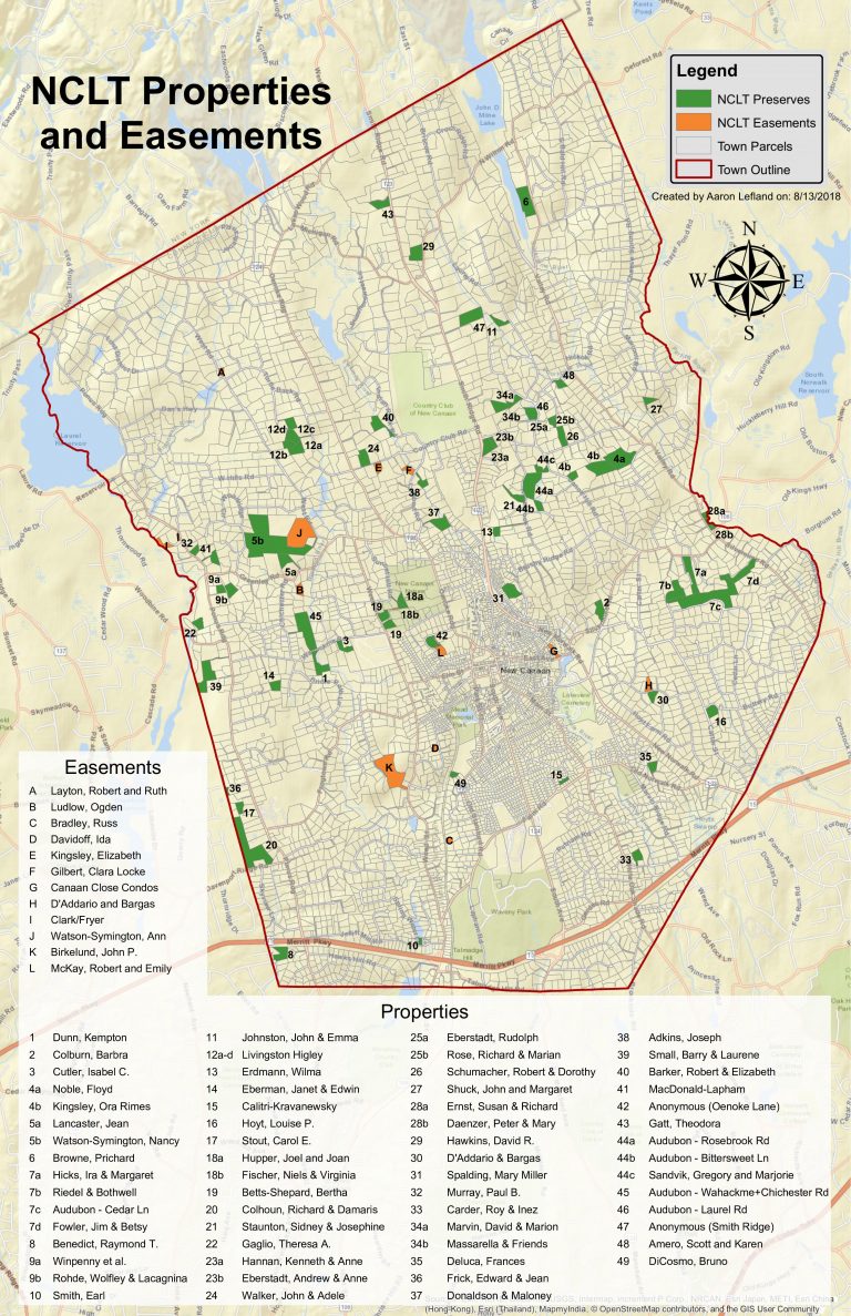 Property &amp; Easement Maps - New Canaan Land Trust